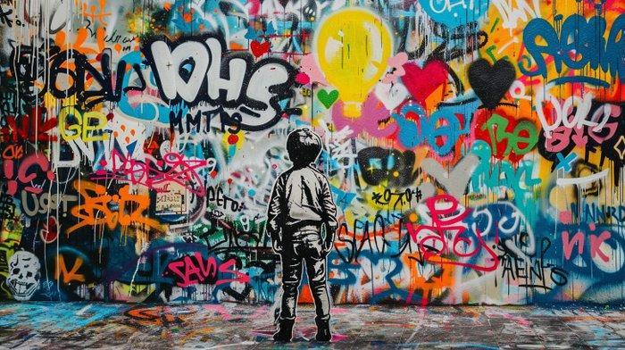 Dine Chanima - (XXL) Giant Urban Graffiti Dreamers, Antiek en Kunst, Kunst | Designobjecten