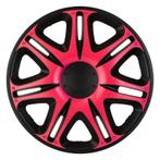 4-Delige J-Tec Wieldoppenset Nascar 15-inch zwart/roze, Nieuw, Verzenden