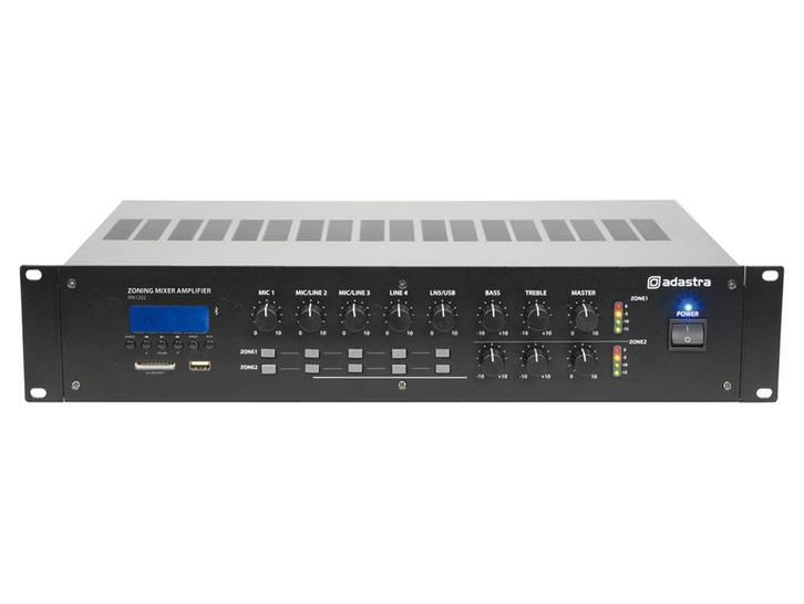 Adastra RM1202 100v 2 Zone Versterker Met BT/USB/SD/FM Radio, Muziek en Instrumenten, Microfoons, Overige typen, Nieuw, Verzenden