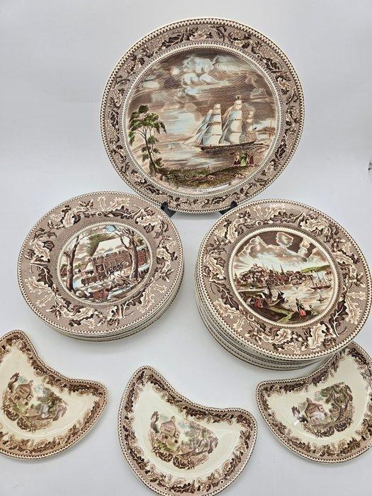 Johnson Brothers - Tafelservies (22) - Historisch Amerika -, Antiek en Kunst, Antiek | Meubels | Tafels