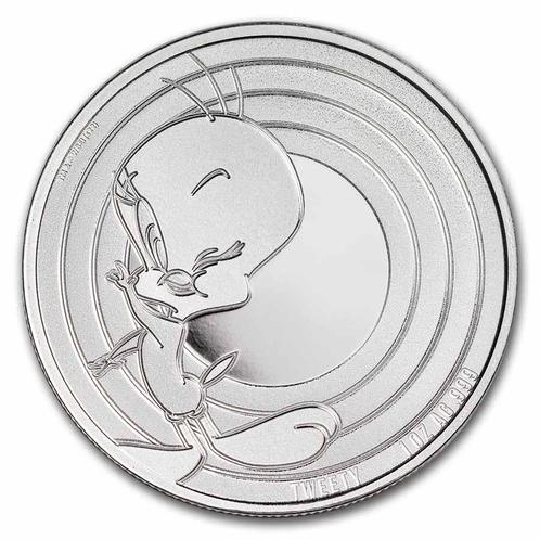 Looney Tunes - Tweety 1 oz 2023 Samoa, Postzegels en Munten, Munten | Amerika, Losse munt, Zilver, Verzenden