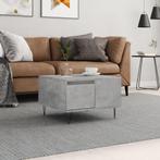 vidaXL Salontafel 55x55x36,5 cm bewerkt hout betongrijs, Huis en Inrichting, 50 tot 100 cm, Verzenden, Nieuw, 50 tot 100 cm