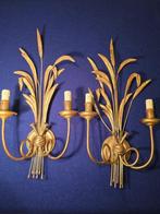 Wandkandelaar (2) - Verguld messing, Verguld brons - Paar, Antiek en Kunst, Antiek | Meubels | Stoelen en Banken
