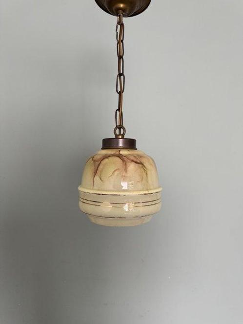 Lamp - Elegante Art Deco Hanglamp: Tijdloos Vintage Design, Antiek en Kunst, Curiosa en Brocante