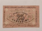Italië, Bologne - 25 Centesimi 1867 Banca Italiana Agricola