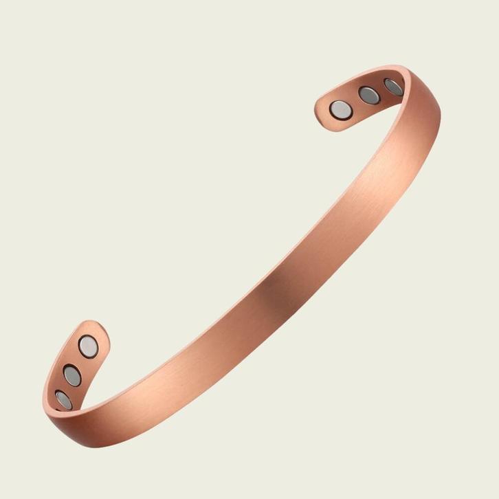 Koperen gezondheids-klemarmband met 10 magneten – 16,5 cm, Sieraden, Tassen en Uiterlijk, Armbanden, Ophalen of Verzenden