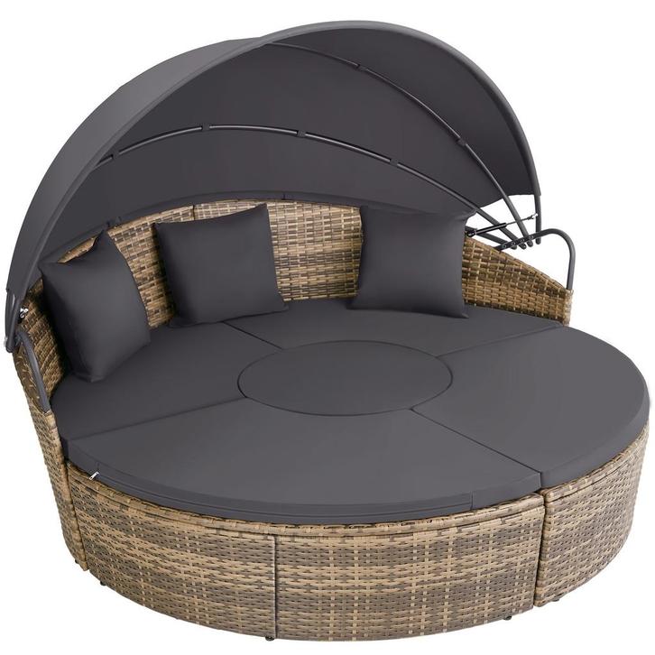 Wicker zonne-eiland Santorini - natuur, Tuin en Terras, Tuinsets en Loungesets, Verzenden