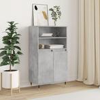 vidaXL buffetkast 60x36x110 cm bewerkt hout betongrijs, Verzenden, 100 tot 150 cm, Nieuw, 50 tot 100 cm