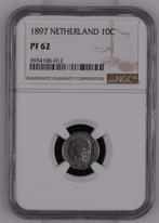 Koningin Wilhelmina 10 cent 1897 Proof NGC PF62, Postzegels en Munten, Munten | Nederland, Verzenden, Zilver, 10 cent, Koningin Wilhelmina