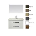 Badkamermeubelset Sanicare Q10 2 Laden 80cm Truffel (spiegel, Ophalen of Verzenden, Nieuw, Chroom, Bad