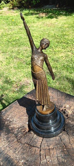 naar chiparus - sculptuur, scarab dancer - 38 cm - Brons, Antiek en Kunst, Kunst | Designobjecten