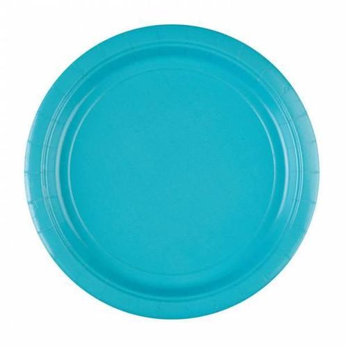 Lichtblauwe Borden 23cm 8st, Hobby en Vrije tijd, Feestartikelen, Nieuw, Verzenden