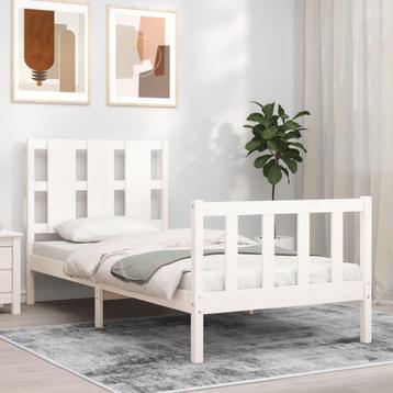 vidaXL Bedframe zonder matras massief grenenhout wit 90x200 beschikbaar voor biedingen