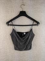 H&M Divided sparkly black cropped top, Verzenden, Nieuw