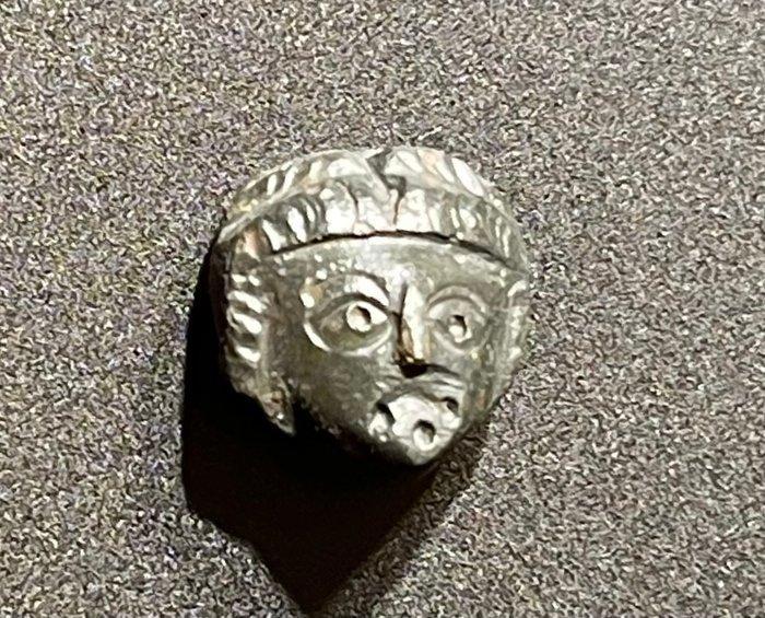 Oud-Romeins Brons Volledig intact hoofd van Eros (Cupido),, Antiek en Kunst, Antiek | Overige Antiek