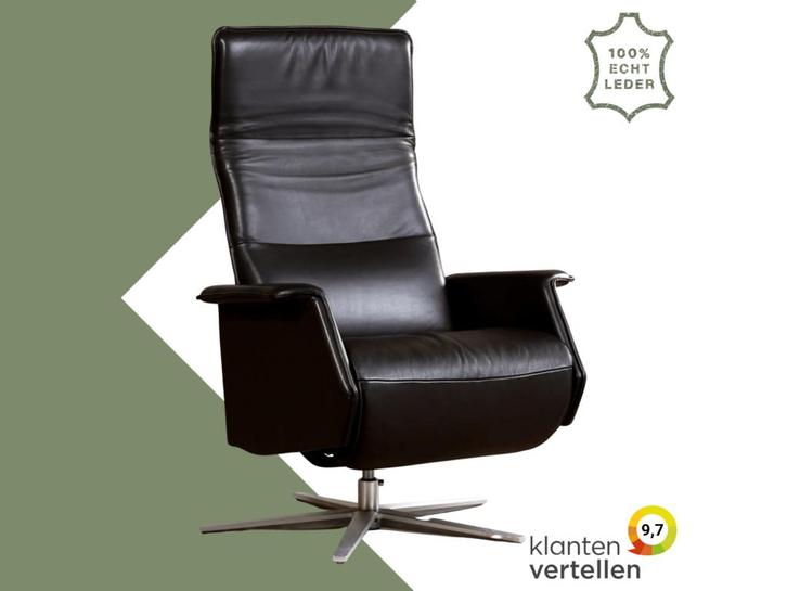 Leren relaxfauteuil Mojo - Massif Marron (donkerbruin) -, Huis en Inrichting, Fauteuils, 50 tot 75 cm, 75 tot 100 cm, Nieuw, Leer