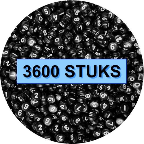 Fako Bijoux® - Cijferkralen Rond Bulk - Number Beads - Acryl, Hobby en Vrije tijd, Kralen en Sieraden maken, Verzenden