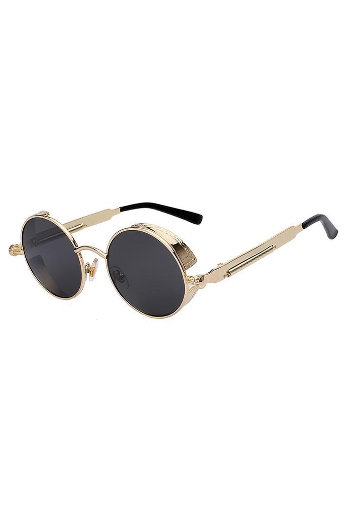 Ronde Zonnebril Steampunk Vintage Goud Montuur Rond Zwarte G, Sieraden, Tassen en Uiterlijk, Zonnebrillen en Brillen | Heren, Zwart