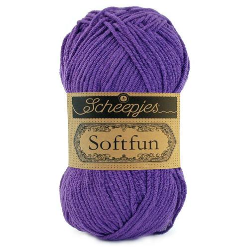 Scheepjes Softfun - 2515 paars - Katoen/Acryl Garen, Hobby en Vrije tijd, Breien en Haken, Ophalen of Verzenden