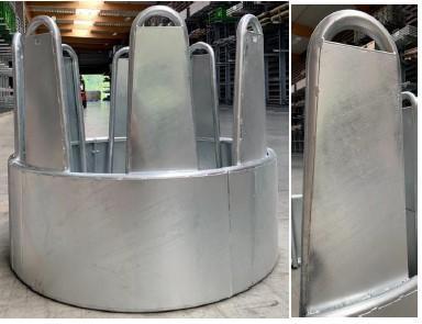 Ronde hooiruif 8 voerplaatsen met veiligheidsbeplating voor, Dieren en Toebehoren, Paarden en Pony's | Overige Paardenspullen