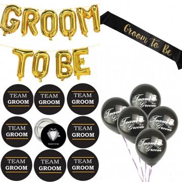 16-delige set Goom to Be met ballonnen, sjerp en buttons beschikbaar voor biedingen