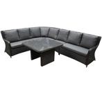 Bilbao premium dining hoek loungeset 5 delig antraciet, Tuin en Terras, Ophalen of Verzenden, Nieuw, Wicker