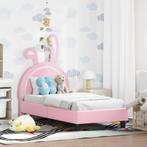 vidaXL Peuterbedframe met hoofdbord met hoofdeinde Roze 70 x, Verzenden, Nieuw