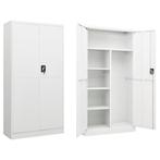 vidaXL Lockerkast 90x40x180 cm staal wit, Huis en Inrichting, Verzenden, Nieuw