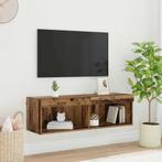 vidaXL Tv-meubelset met LED Oud Hout 100 x 30 x 30 cm, Minder dan 50 cm, Verzenden, Nieuw, Minder dan 100 cm