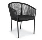Tuinstoel - Reims - Zwart - Rope - The Outsider, Verzenden, Nieuw