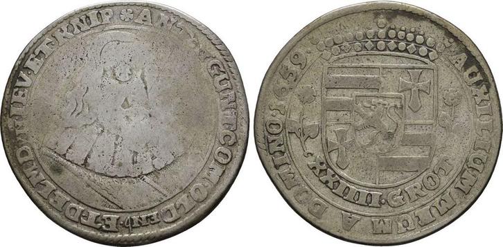 Mark zu 24 Grot Jever 1659 Oldenburg Grafschaft: Anton Gu..., Postzegels en Munten, Munten | Europa | Niet-Euromunten, Verzenden