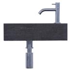 Fonteinset Differnz Furan 40x23x11 cm Kalksteen Zwart, Ophalen of Verzenden, Nieuw, Chroom, Overige typen