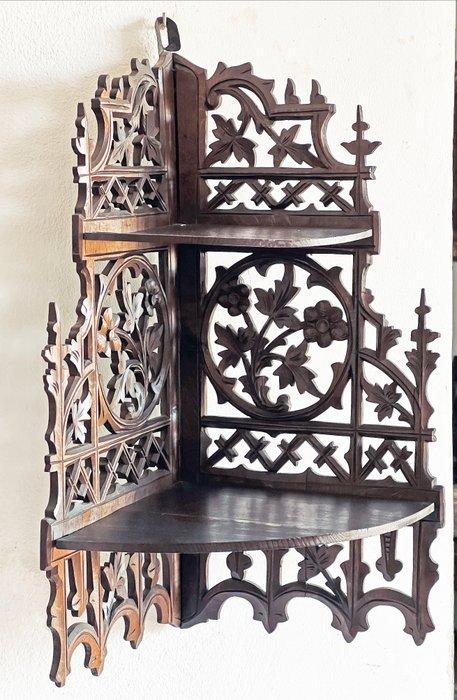 Stellingkast - Hout - Handgesneden Rinconera, Antiek en Kunst, Antiek | Overige Antiek