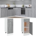 vidaXL Onderkast met lade Lyon 30x46x81,5 cm bewerkt hout, Huis en Inrichting, Keuken | Keukenelementen, Verzenden, Nieuw, Grijs