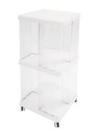 Draaibare Boekenkast met Wielen – 2 Lagen Opbergrek 72,5 cm, Verzenden, Nieuw