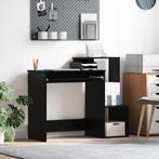 vidaXL Bureau Zwart Eiken 106x40x88,5 cm Gehavend Hout, Huis en Inrichting, Verzenden, Nieuw