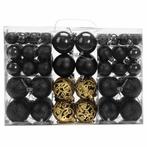 REA Kerstballen set - Onbreekbaar kunststof - Zwart/goud..., Ophalen of Verzenden, Nieuw