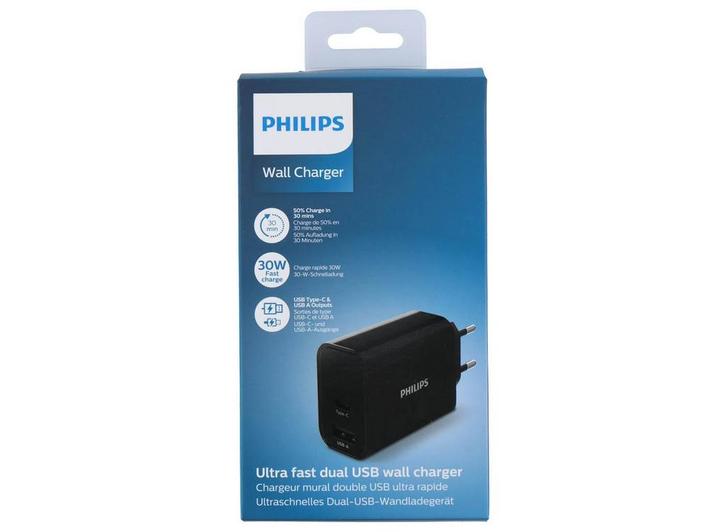 Philips USB-Oplaadblok - 230V - USB-A en USB-C Poorten, Audio, Tv en Foto, Opladers, Nieuw, Verzenden