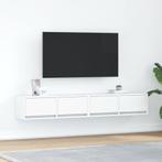 vidaXL Tv-meubelen 2 st 80x31x25,5 cm bewerkt hout wit, Verzenden, Nieuw, Overige houtsoorten