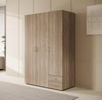Kledingkast 120cm eiken | Scharnierdeuren Garderobekast, Huis en Inrichting, Kasten | Vitrinekasten, 100 tot 150 cm, Verzenden