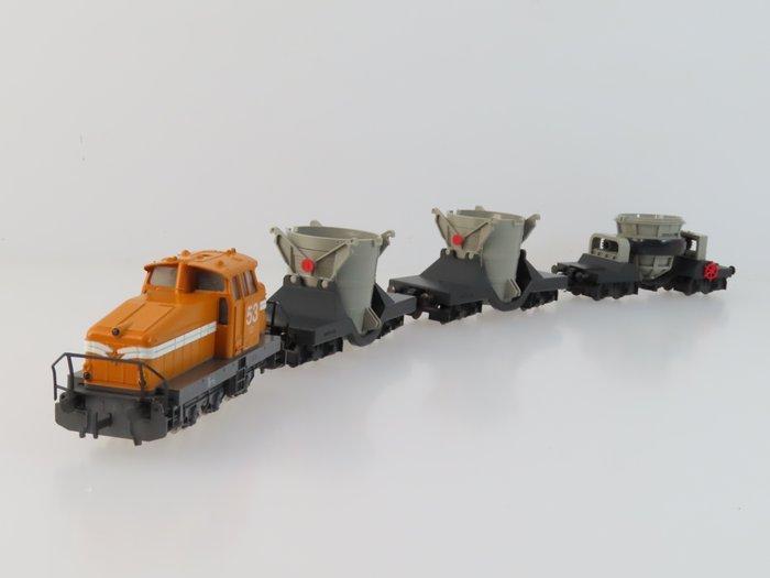 Primex H0 - 2704 - Treinset (1) - 4-delige set ruw-ijzer, Hobby en Vrije tijd, Modeltreinen | H0