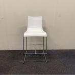 barkruk zithoogte 61 cm, wit - chroom, Huis en Inrichting, Barkrukken, Ophalen of Verzenden, Gebruikt