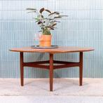 Ronde Salontafel | Teak | Vintage |  3245, Huis en Inrichting, Tafels | Salontafels, Mid-Century, Teakhout, Ophalen of Verzenden