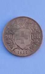 Zwitserland. 20 Francs 1935 Vreneli (struck 1945-1947), Postzegels en Munten, Munten | Europa | Niet-Euromunten