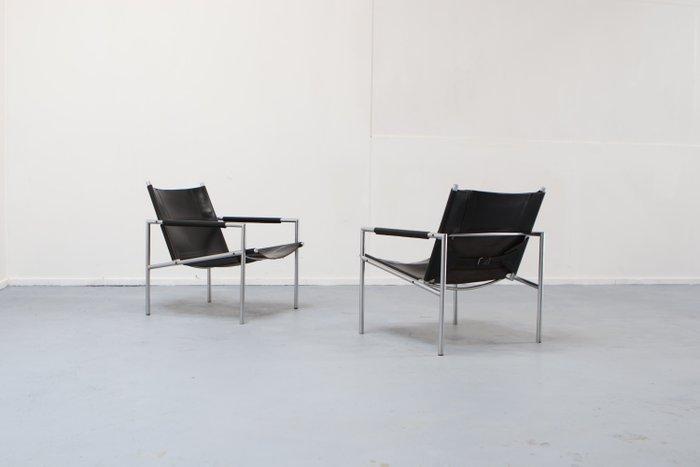 Spectrum - Martin Visser - Lounge stoel (2) - SZ02 - Leder,, Antiek en Kunst, Kunst | Designobjecten