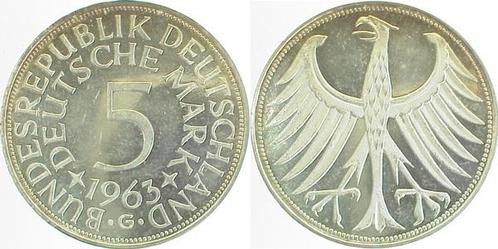 5 Mark Duitsland 5 Dm 1963 G Sammleranfertigung keine Pol..., Postzegels en Munten, Munten | Europa | Niet-Euromunten, Verzenden