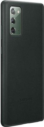 Samsung leather Hoesje - Samsung Galaxy Note 20 - Groen, Telecommunicatie, Mobiele telefoons | Hoesjes en Frontjes | Overige merken
