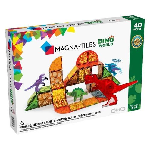 Magna Tiles - Dino World Set - Magnetisch Speelgoed 40 stuks, Kinderen en Baby's, Speelgoed | Overig