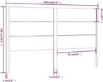 vidaXL - Hoofdbord - 166x4x100 - cm - massief - grenenhout -, Huis en Inrichting, Woonaccessoires | Overige, Ophalen of Verzenden