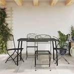 vidaXL 5-delige Tuinset metaalgaas antracietkleurig, Verzenden, Nieuw, Tuinset, Overige materialen